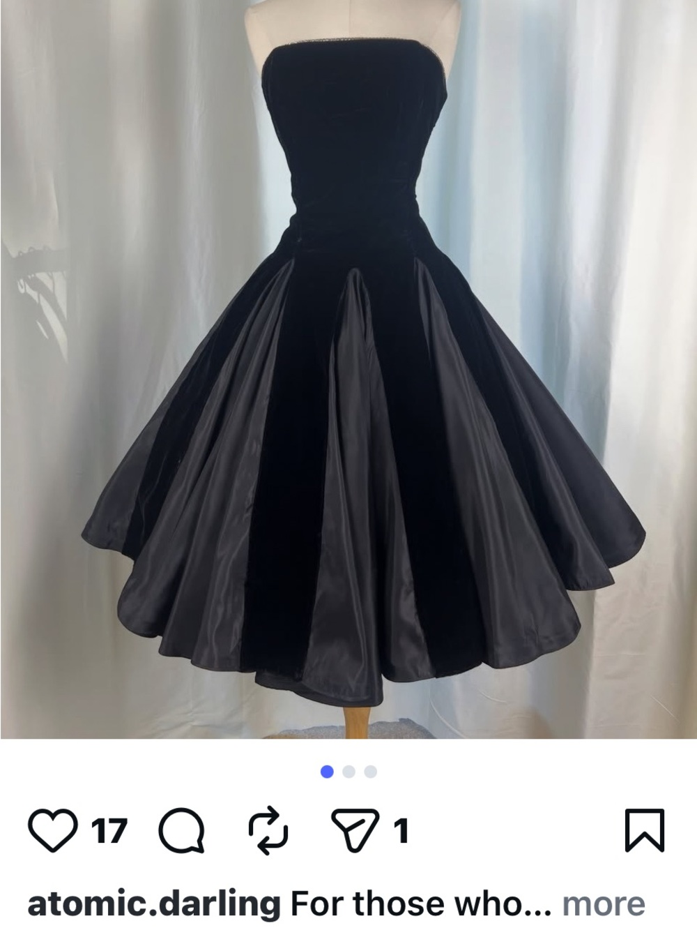 Classic Strapless Black Fit-and-Flare Dress